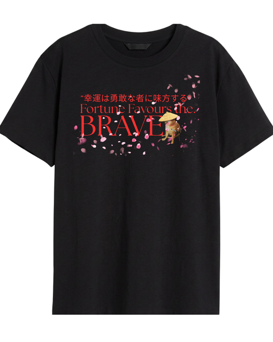 Oversized Fortune Favours The Brave Tee