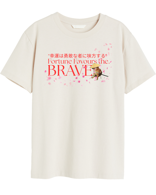 Oversized Fortune Favours The Brave Tee