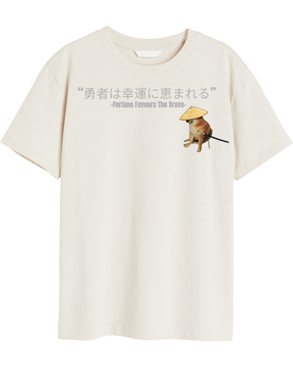 Oversized Fortune Favours The Brave Tee